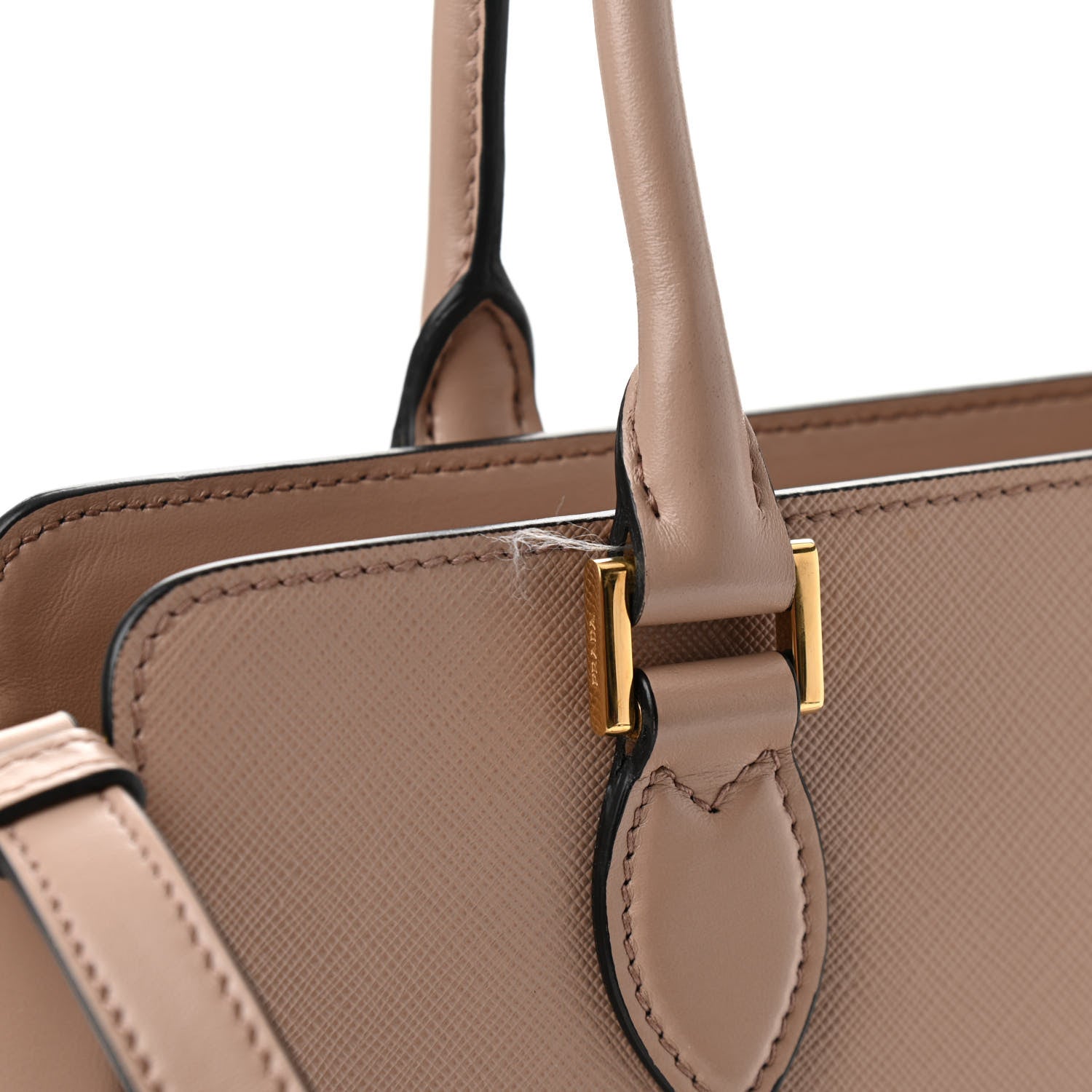 Prada Saffiano Soft Calfskin Small Zippered Tote Cipria 12 of 12