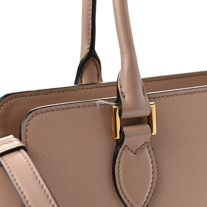 Prada Saffiano Soft Calfskin Small Zippered Tote Cipria 12 of 12