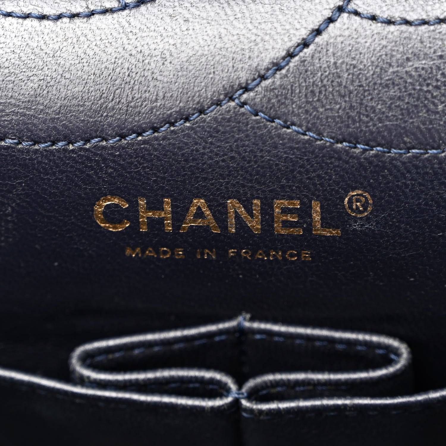 Chanel Aged Calfskin Quilted 2.55 Reissue 227 Flap Navy Blue 6 of 15