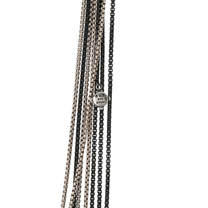 David Yurman Sterling Silver Diamond Rock Crystal Quatrefoil Ball Multi Strand Necklace 5 of 5