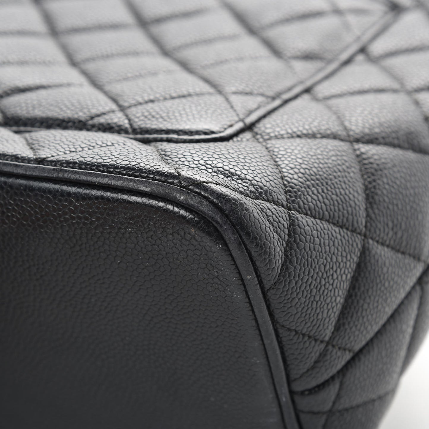 Caviar Quilted Medallion Tote Black