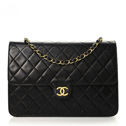 Chanel Lambskin Quilted Medium Single Flap Black 1 of 20