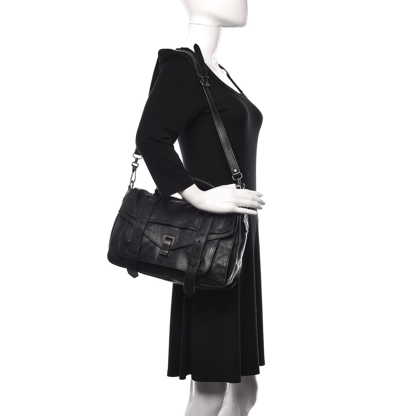 Lambskin Medium PS1 Satchel Black