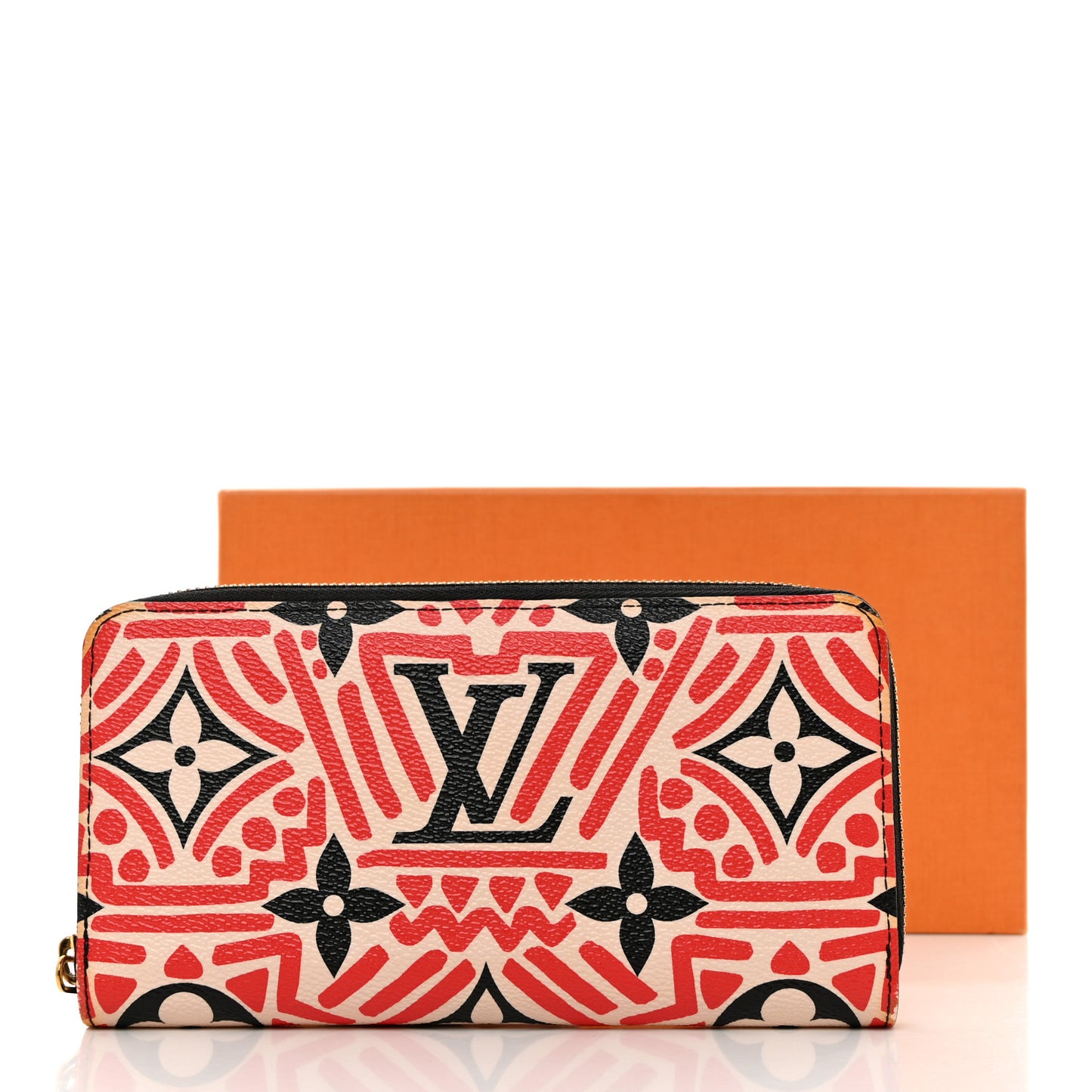 Monogram Giant Crafty Zippy Wallet Creme Rouge Black
