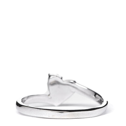 Gucci 18K White Gold Diamond Heart Band Ring 54 6.75 2 of 4