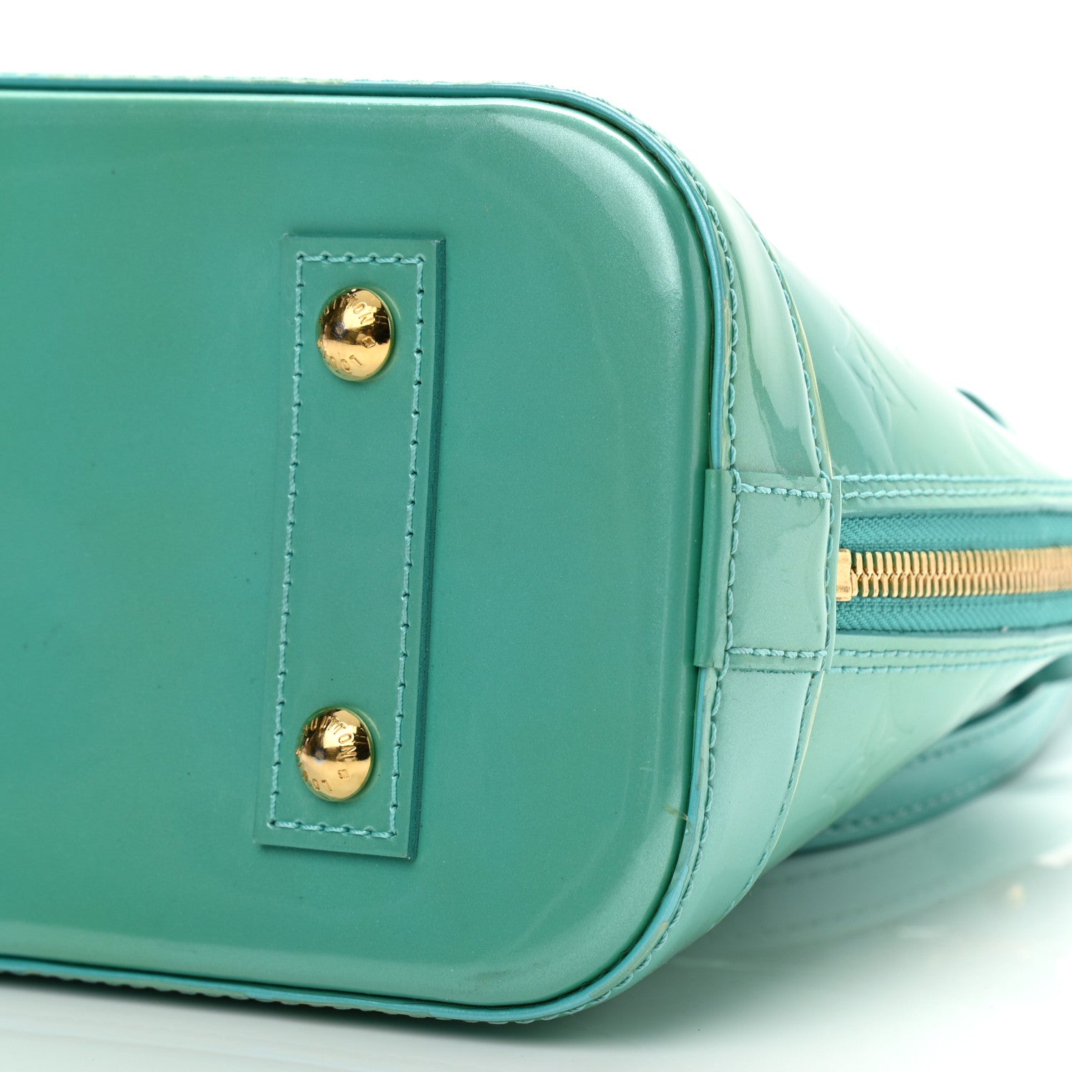 Louis Vuitton Vernis Alma BB Blue Lagon 9 of 12