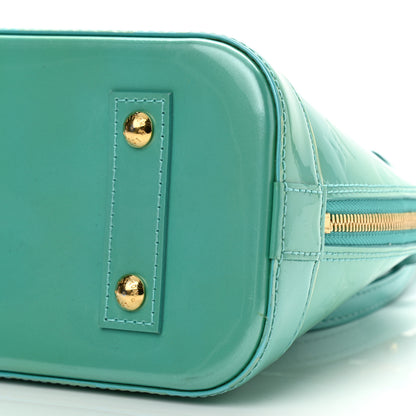 Louis Vuitton Vernis Alma BB Blue Lagon 9 of 12