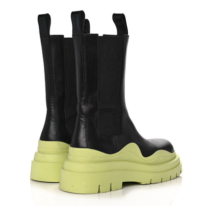 Bottega Veneta Calfskin The Tire Chelsea Boots 38.5 Black Seagrass 4 of 8