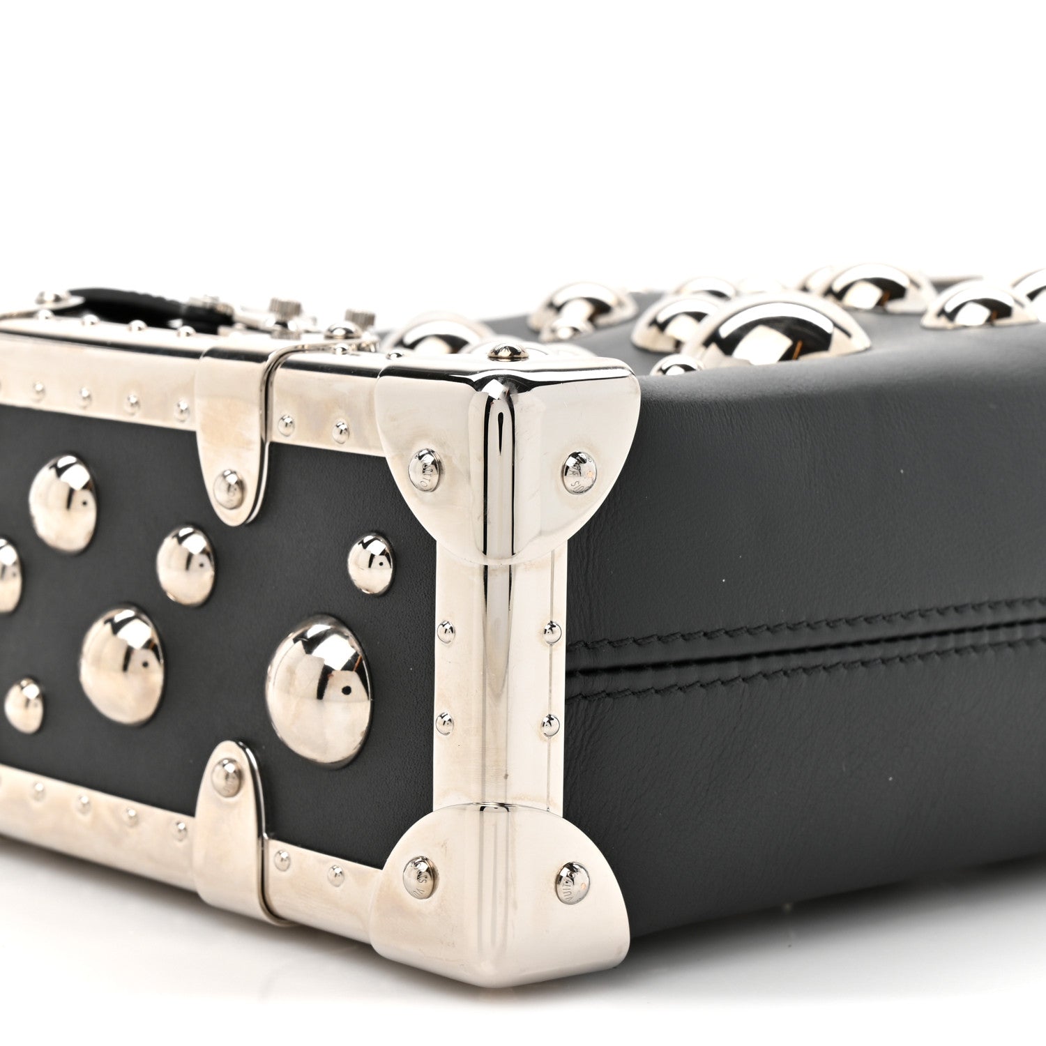 Louis Vuitton LV X YK Taurillon Brass Metal Dots Side Trunk Black 9 of 9