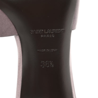 Saint Laurent Calfskin Tribute 85 Slide Sandals 36.5 Iris 6 of 8