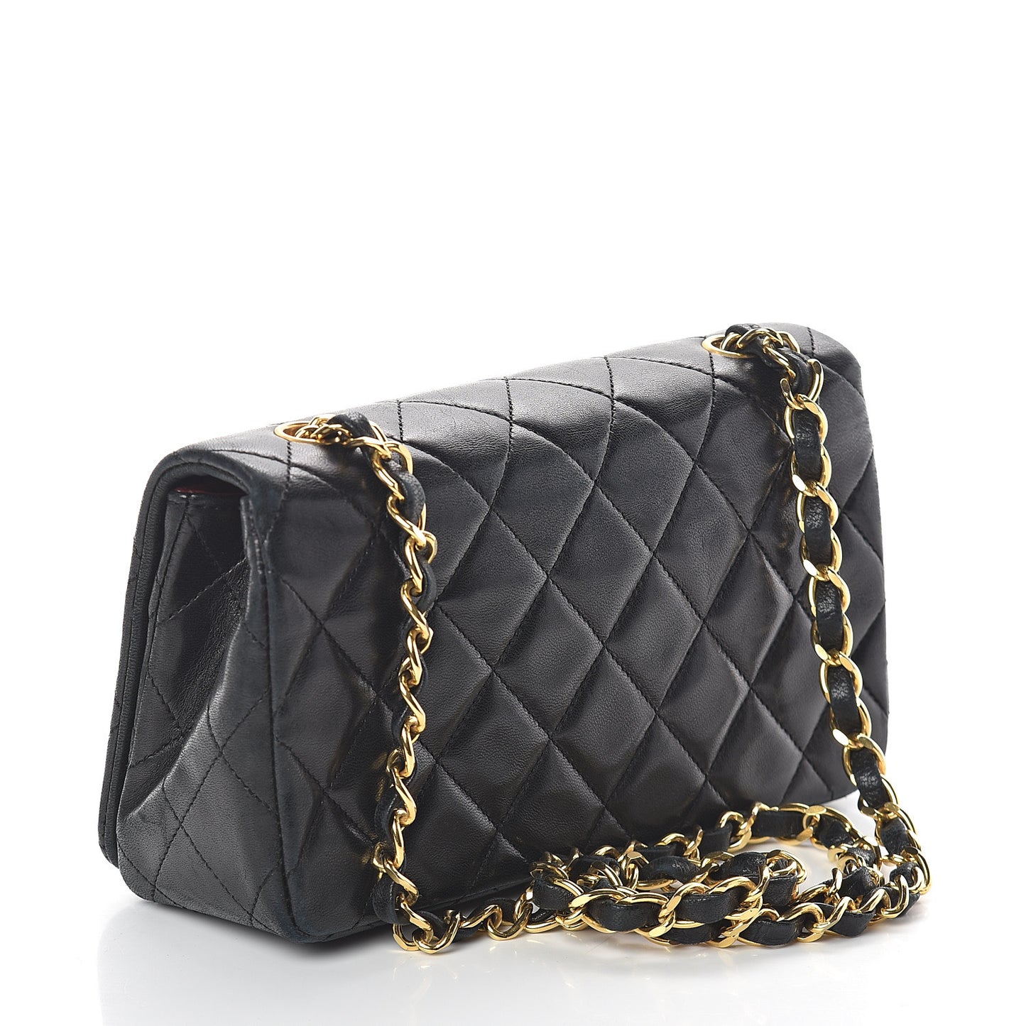 Lambskin Quilted Mini Flap Black