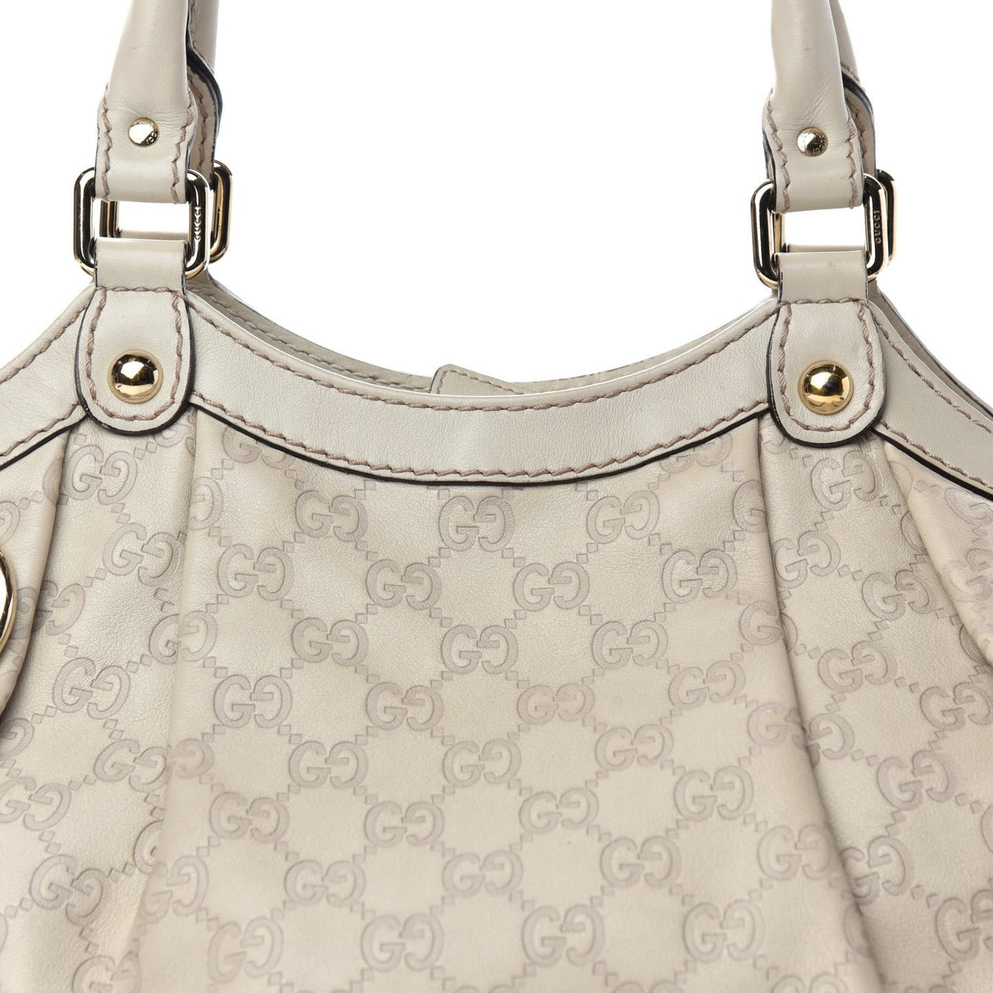 Guccissima Medium Sukey Tote Mystic White