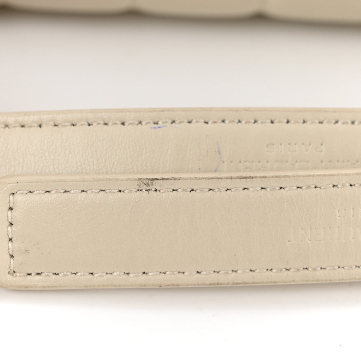 Saint Laurent Calfskin Y Quilted Monogram Small Loulou Chain Satchel Blanc Vintage 19 of 19