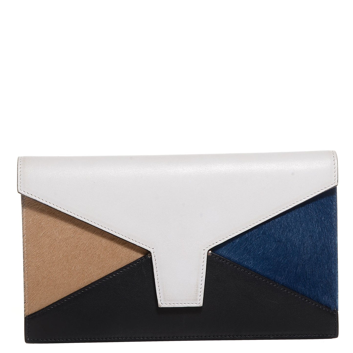 Pony Calfskin Diamond Clutch Wallet