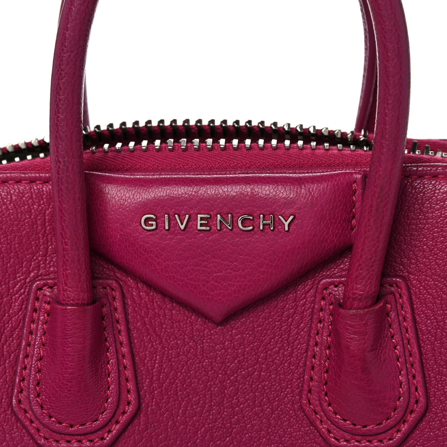 Sugar Goatskin Mini Antigona Magenta
