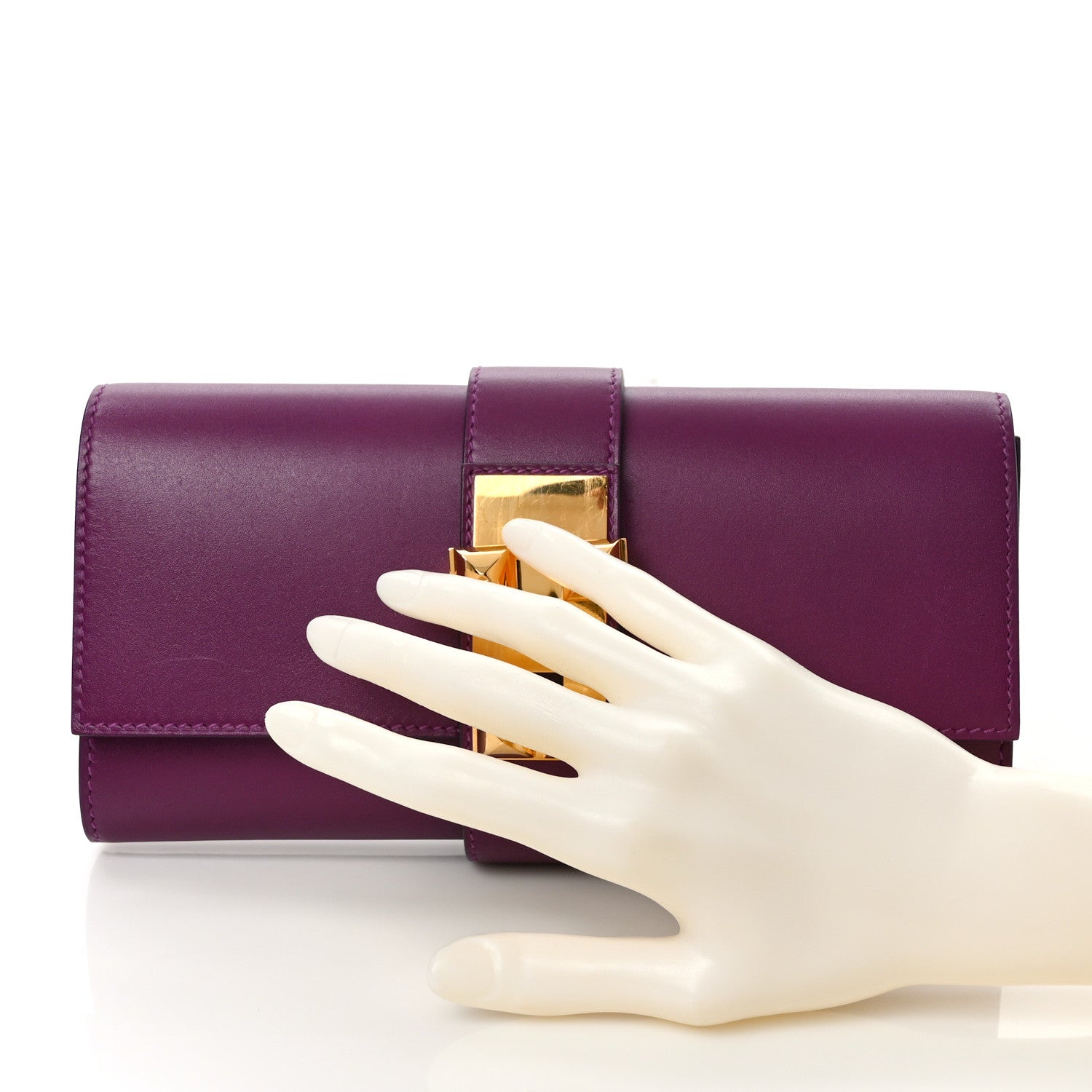 Hermes Tadelakt Medor 23 Clutch Anemone 2 of 7