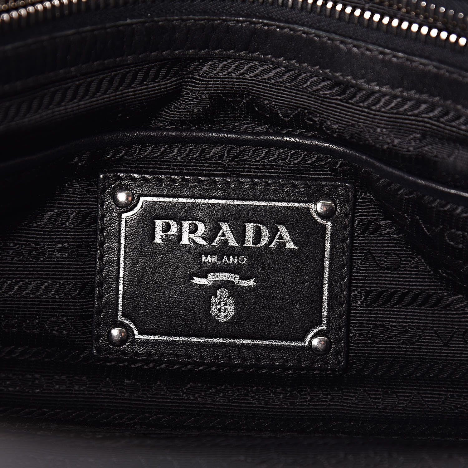 Prada Soft Calfskin Shoulder Bag Black 9 of 18