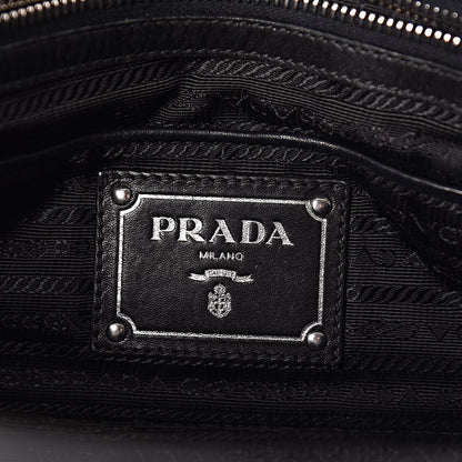 Prada Soft Calfskin Shoulder Bag Black 9 of 18