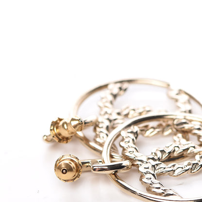 Chanel Crystal CC Earrings Gold 3 of 4