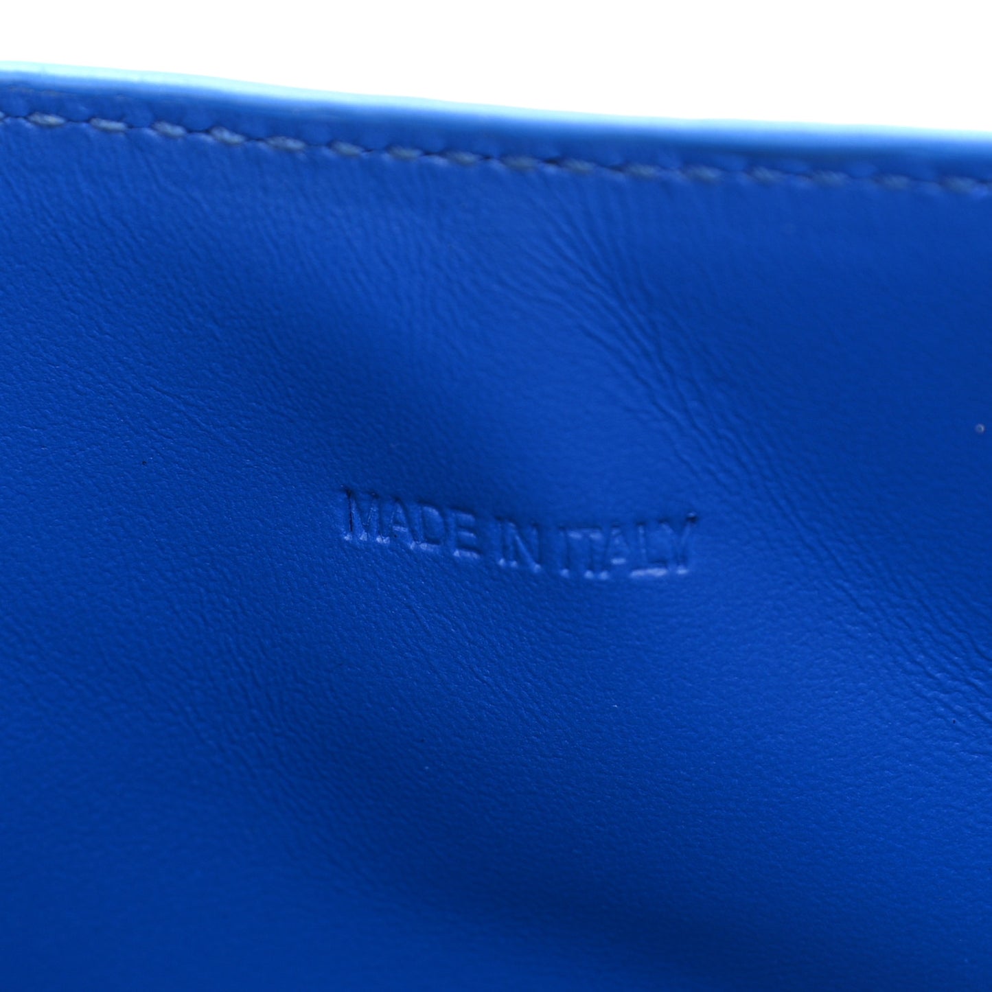 Shiny Calfskin Crocodile Embossed Hourglass Top Handle Bag XS Royal Blue