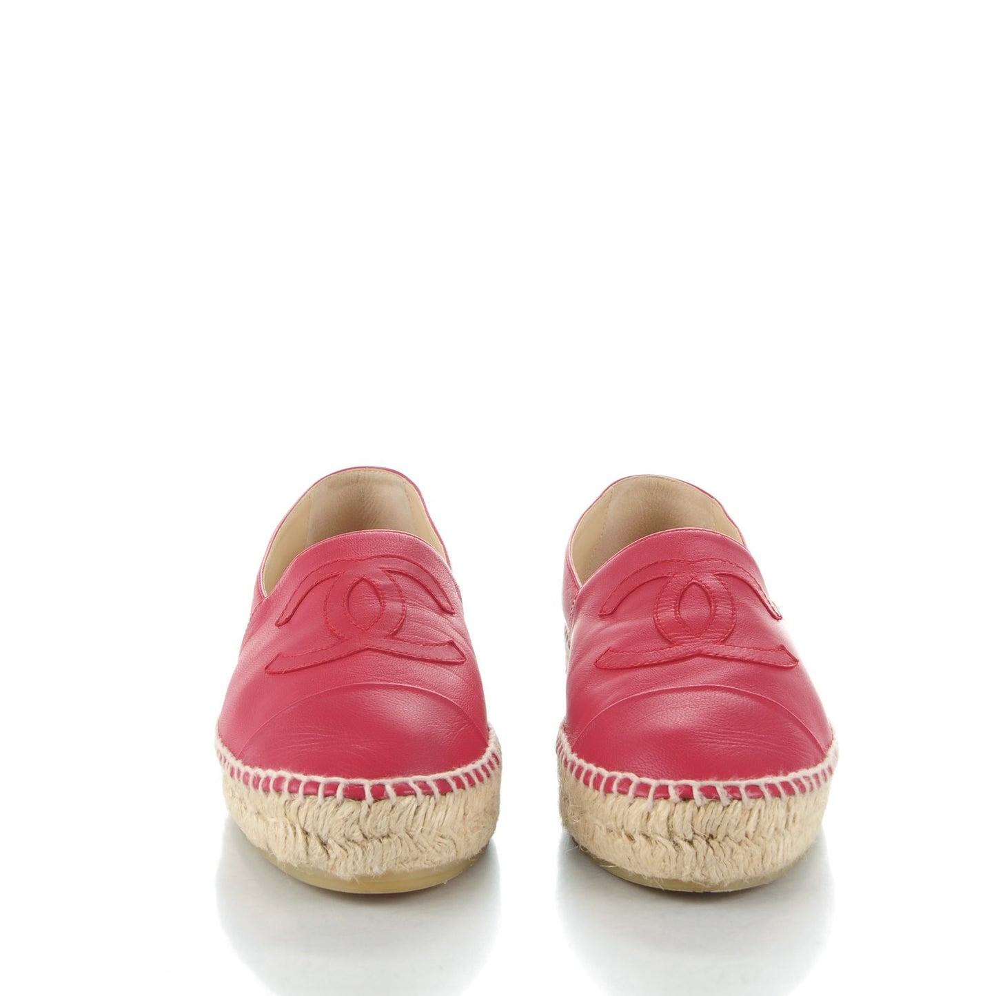 Lambskin CC Espadrilles 39 Red