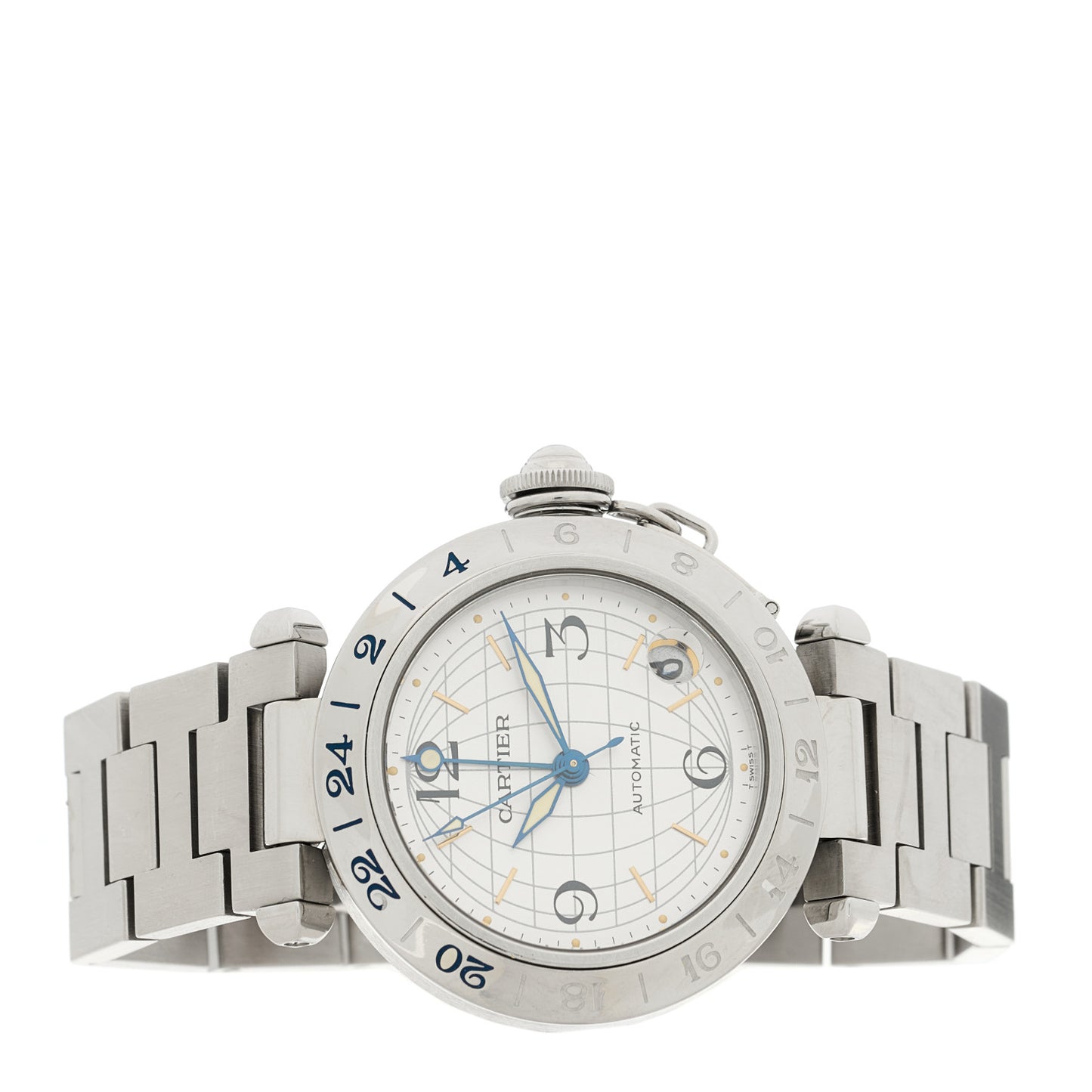 Stainless Steel 35mm Pasha GMT Automatic Watch