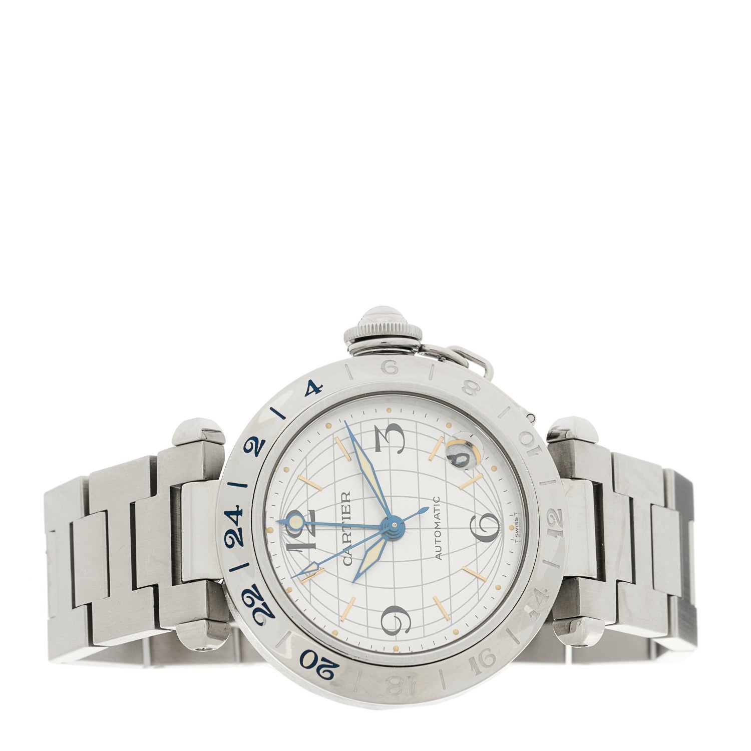 Cartier Stainless Steel 35mm Pasha GMT Automatic Watch 2 of 5