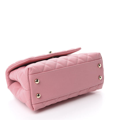 Chanel Caviar Quilted Mini Coco Handle Flap Pink 4 of 10