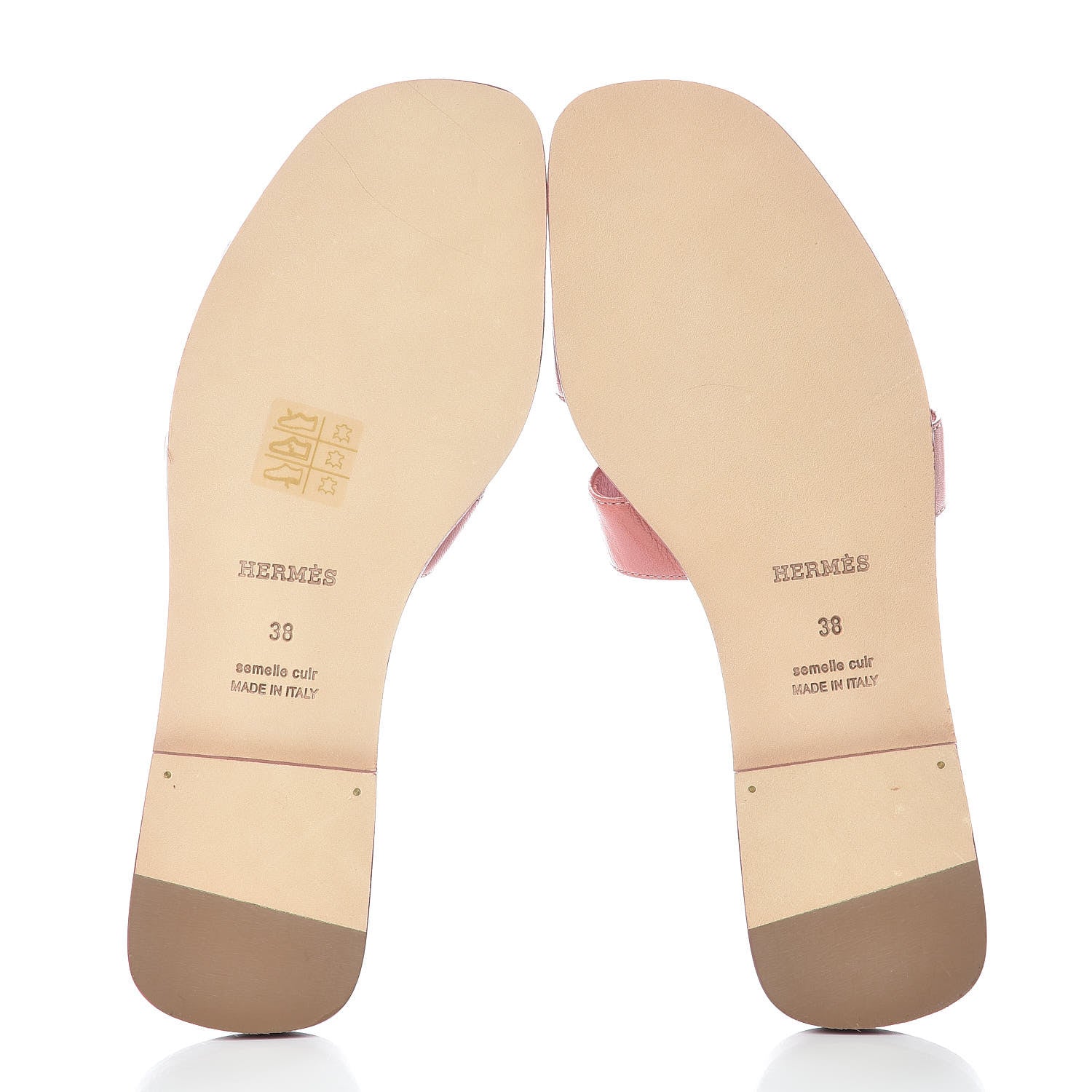 Hermes Chevre Oran Sandals 38 Rouge Blush 5 of 7