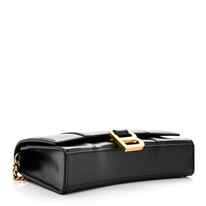 Balenciaga Shiny Box Calfskin Hourglass Chain Bag Black 4 of 12
