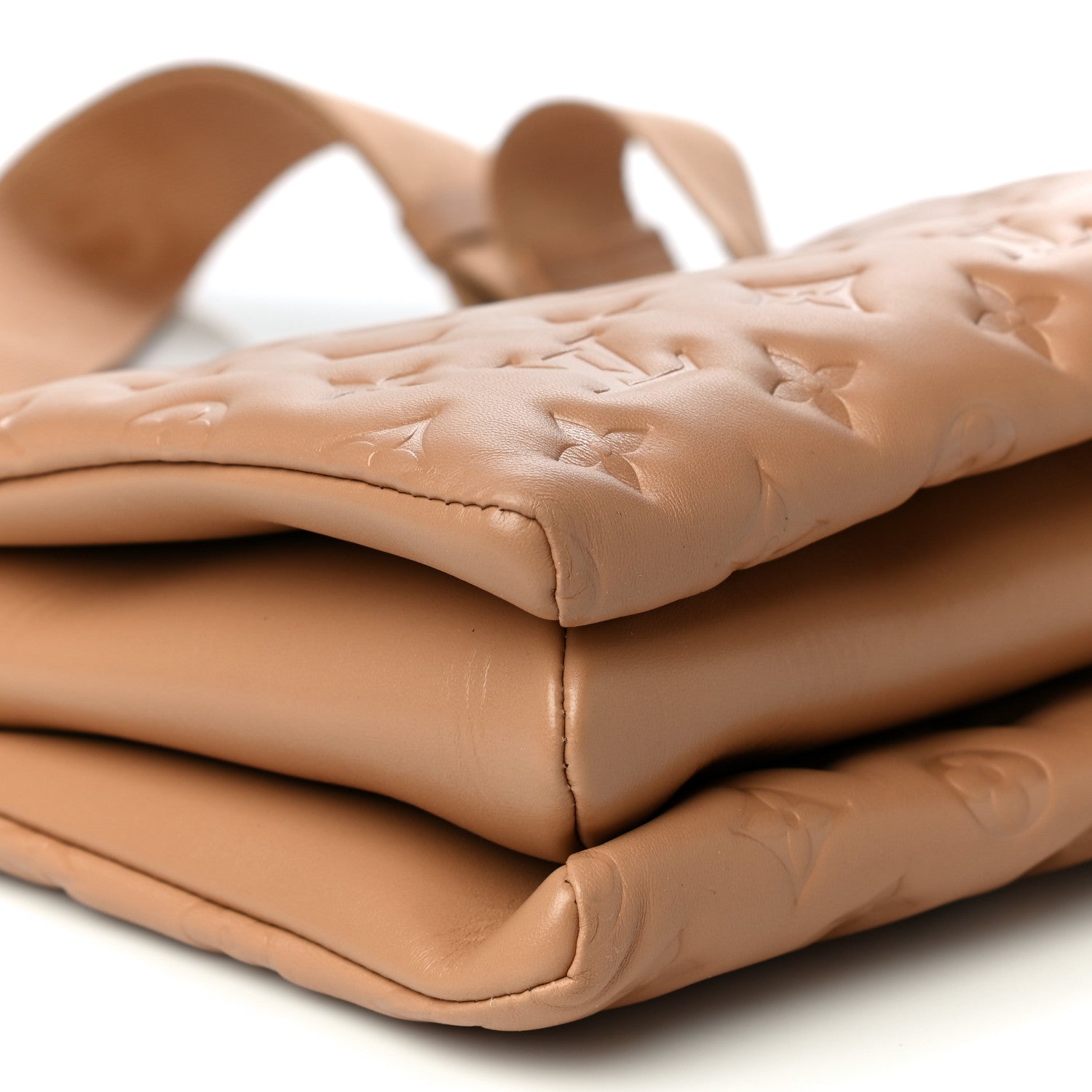 Louis Vuitton Lambskin Embossed Monogram Coussin PM Camel 8 of 11