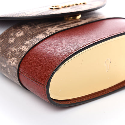 Chloe Calfskin Lizard Embossed Small Aby Lock Sepia Brown 6 of 8