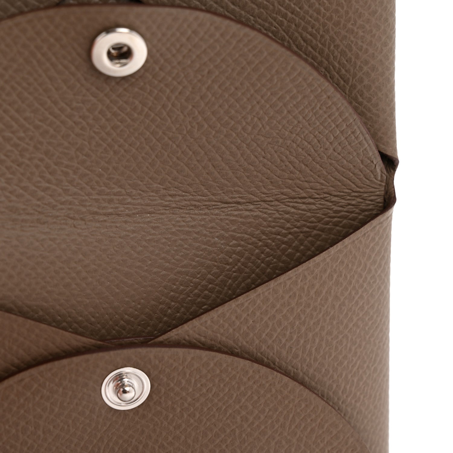 Hermes Epsom Calvi Duo Card Case Etoupe 8 of 9