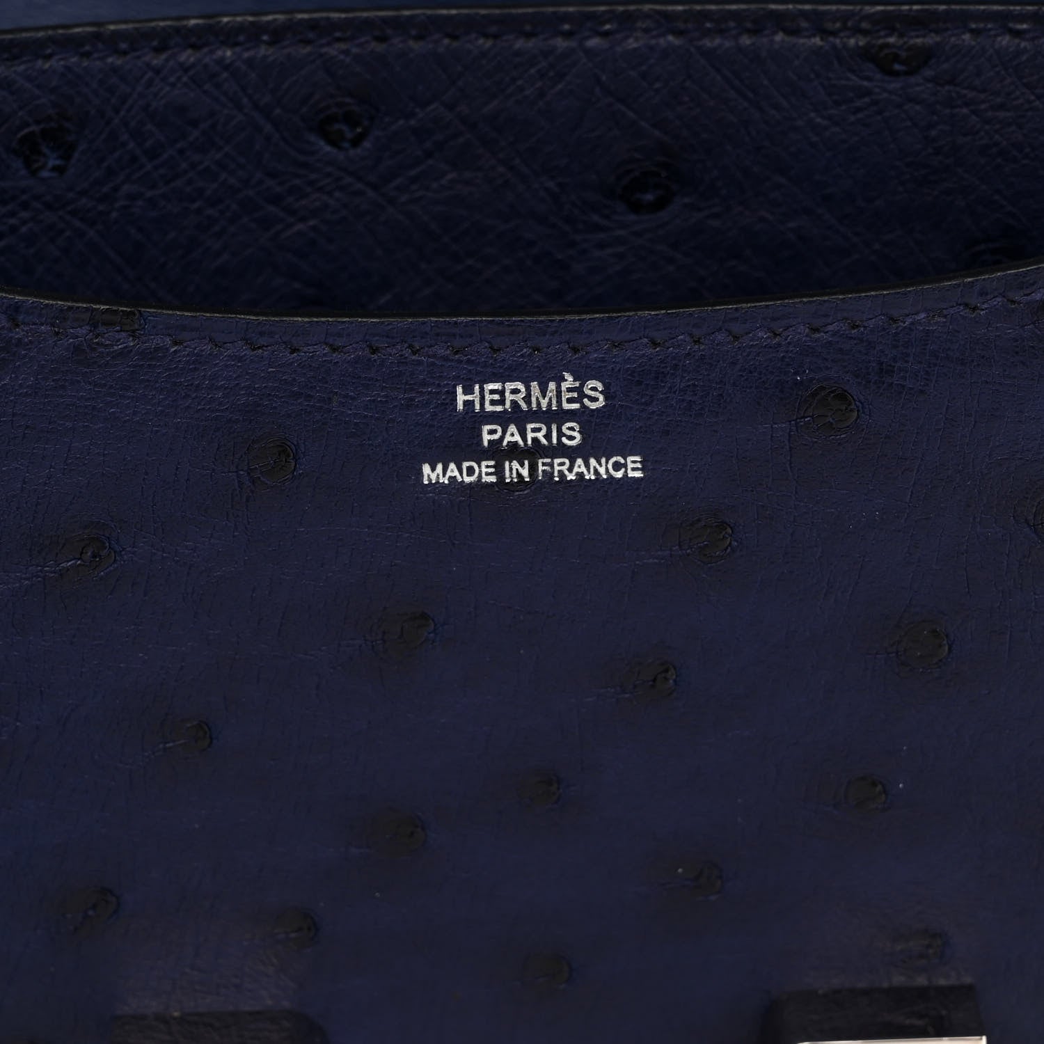 Hermes Ostrich Constance 18 Bleu Iris 6 of 11