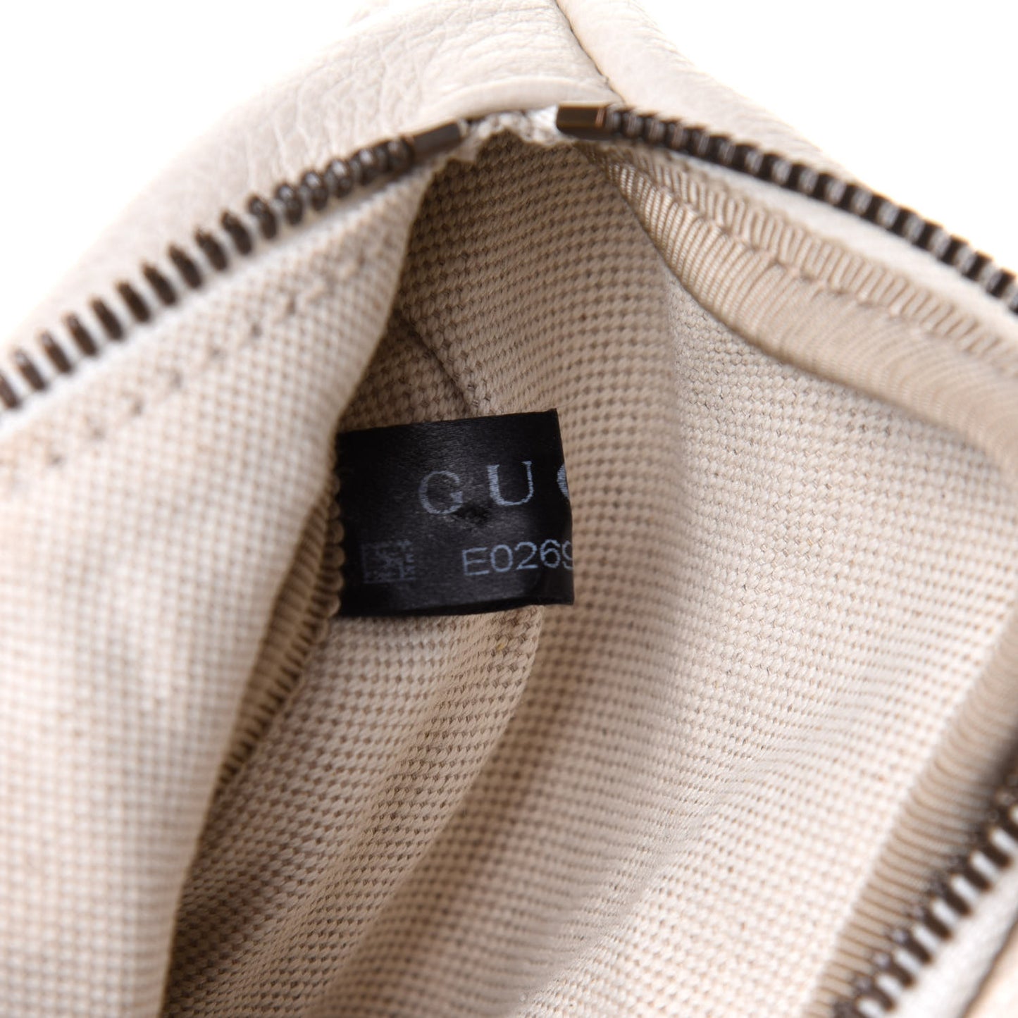 Grained Calfskin Small Logo Belt Bag White