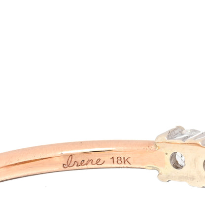 Irene Neuwirth 18K Rose White Gold Diamond Opal Tennis Ring 53 6.5 5 of 5