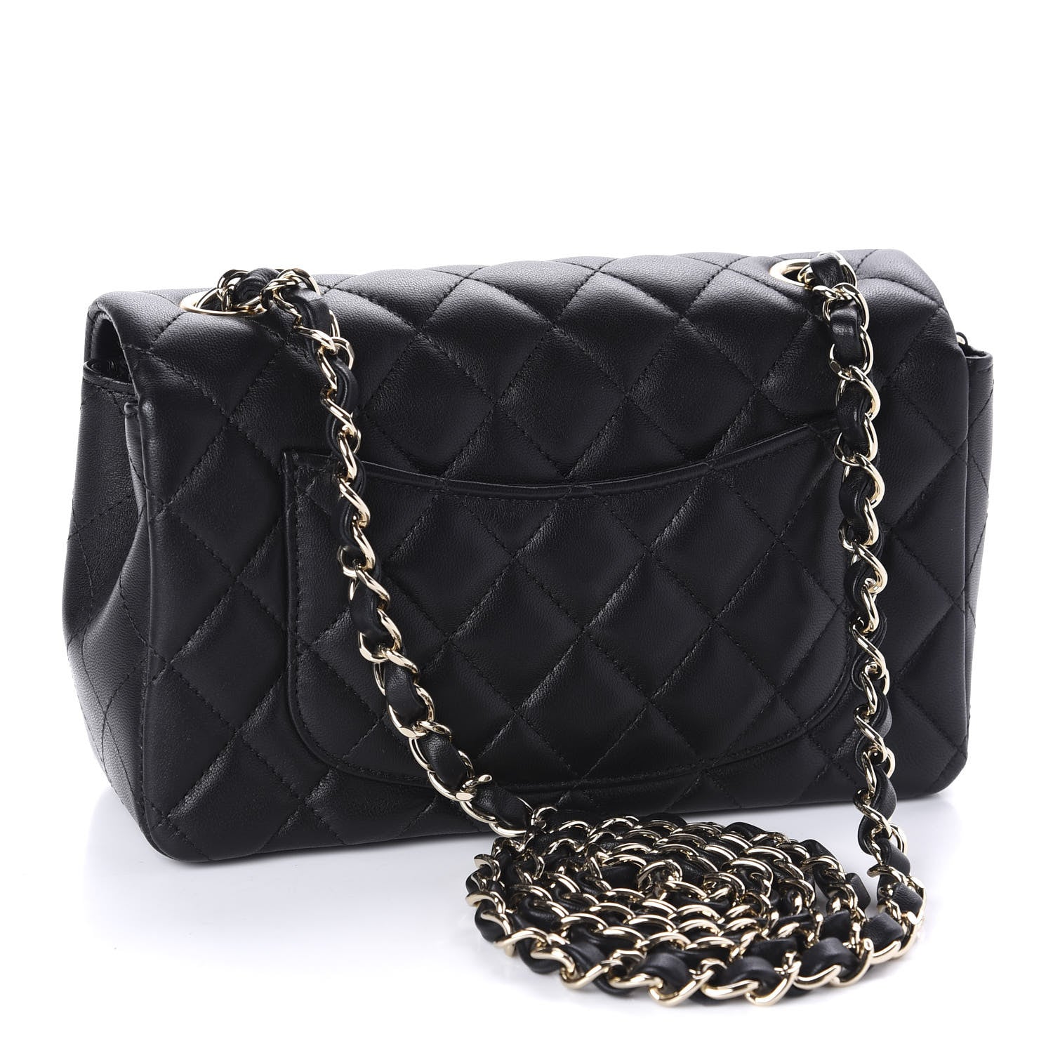 Chanel Lambskin Quilted Mini Rectangular Flap Black 3 of 11