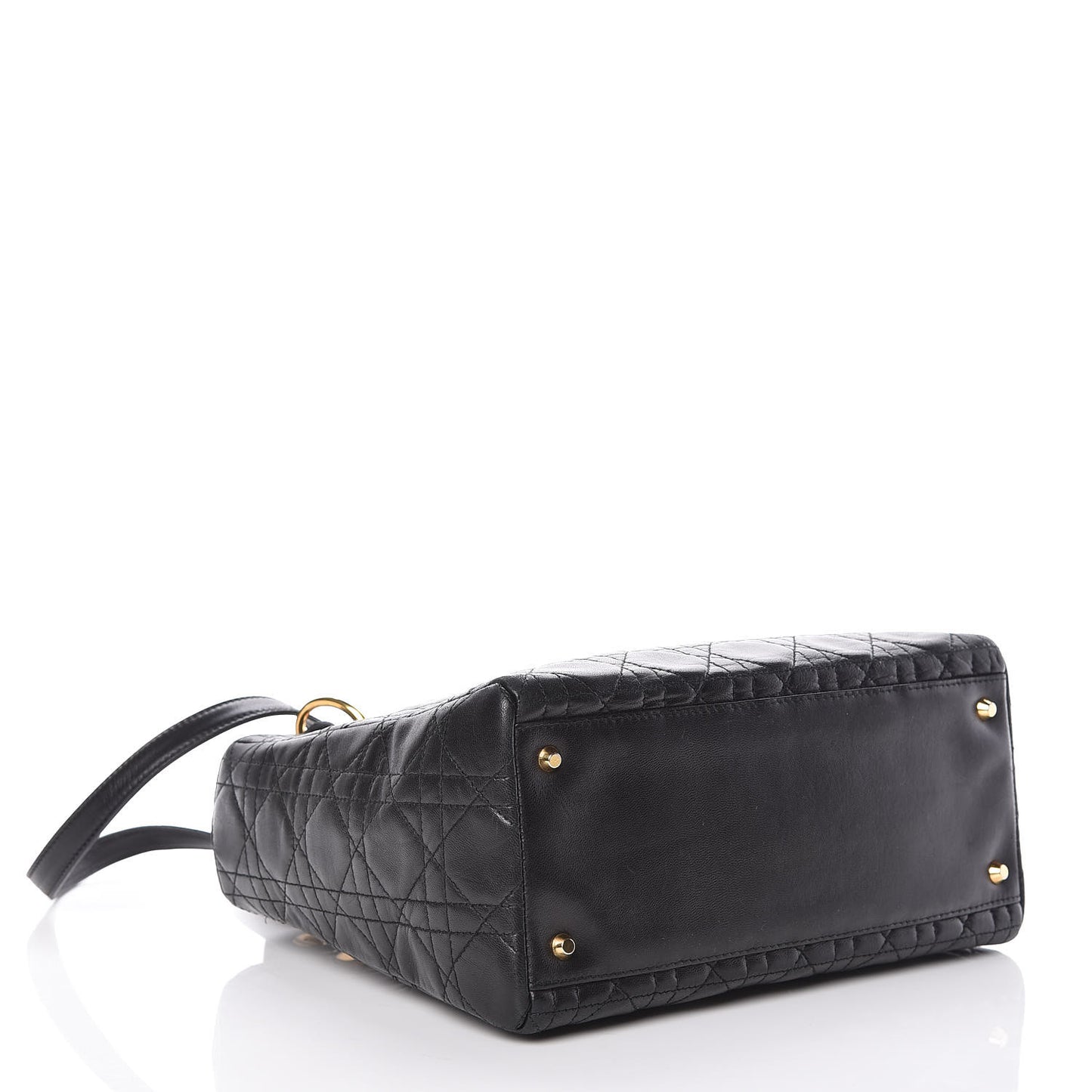 Lambskin Cannage Medium Lady Dior Black