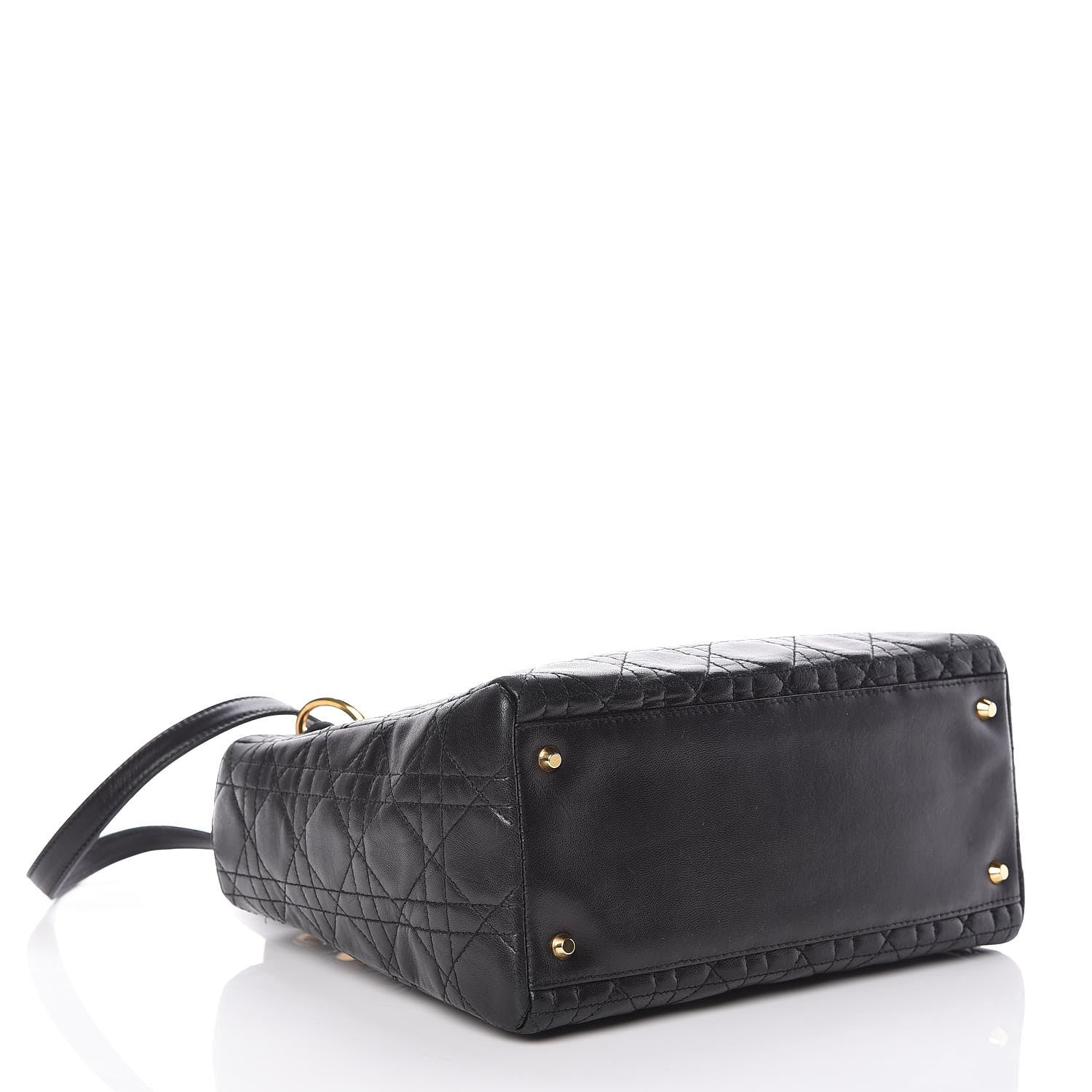 Christian Dior Lambskin Cannage Medium Lady Dior Black 4 of 17