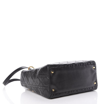 Christian Dior Lambskin Cannage Medium Lady Dior Black 4 of 17