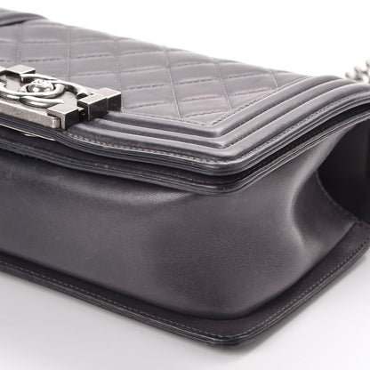 Chanel Lambskin Quilted Small Boy Flap Dark Grey 12 of 14