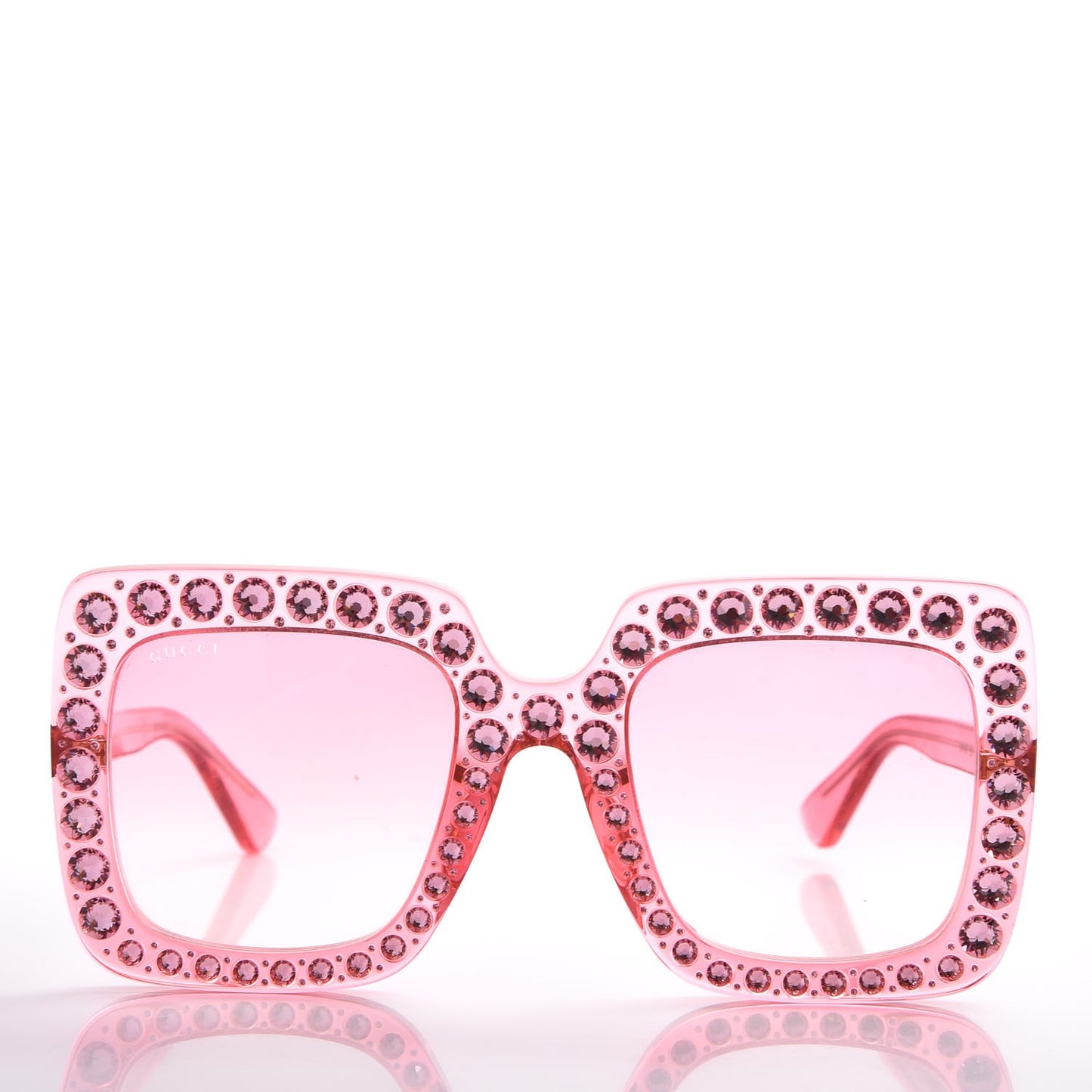 Acetate Crystal Oversize Sunglasses GG0148S Pink