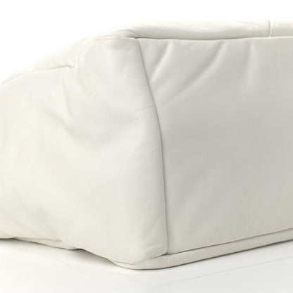 Prada Nappa Soft Large Shopper Tote Bianco Cobalto 7 of 10