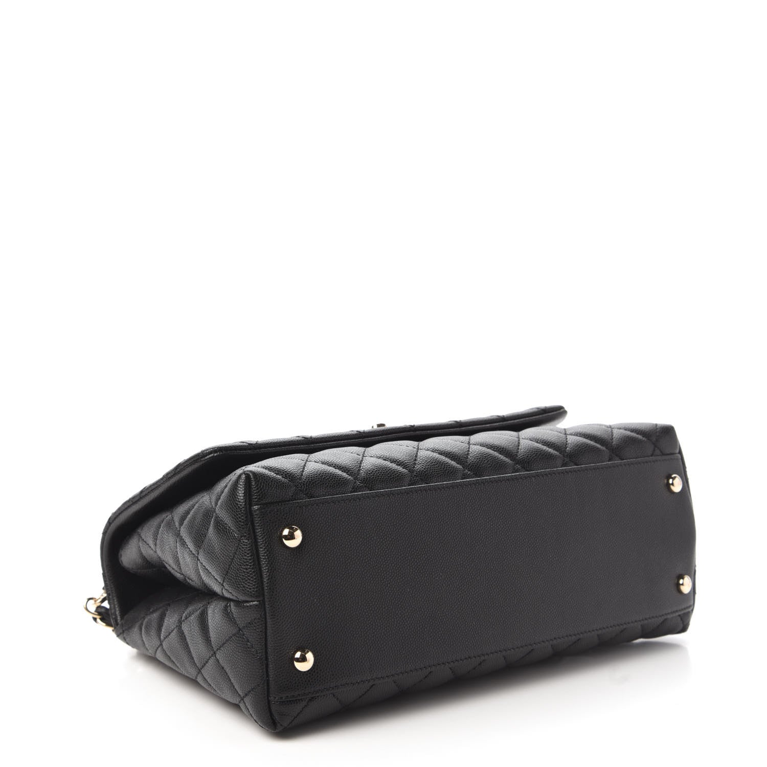 Chanel Caviar Quilted Small Coco Handle Flap Black 4 of 10