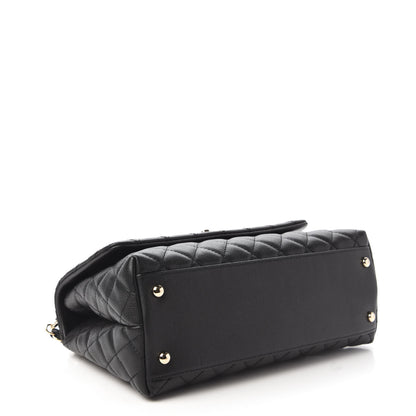 Chanel Caviar Quilted Small Coco Handle Flap Black 4 of 10