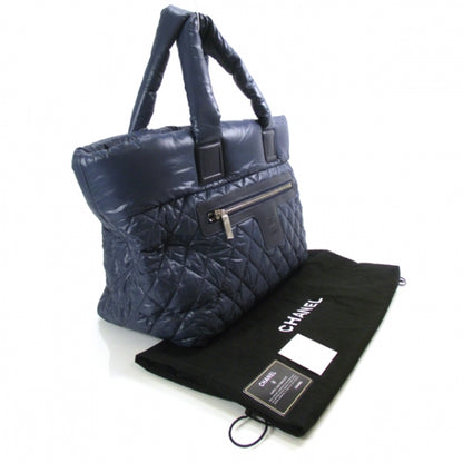 Chanel Nylon Coco Cocoon Large Tote Blue 4 of 11