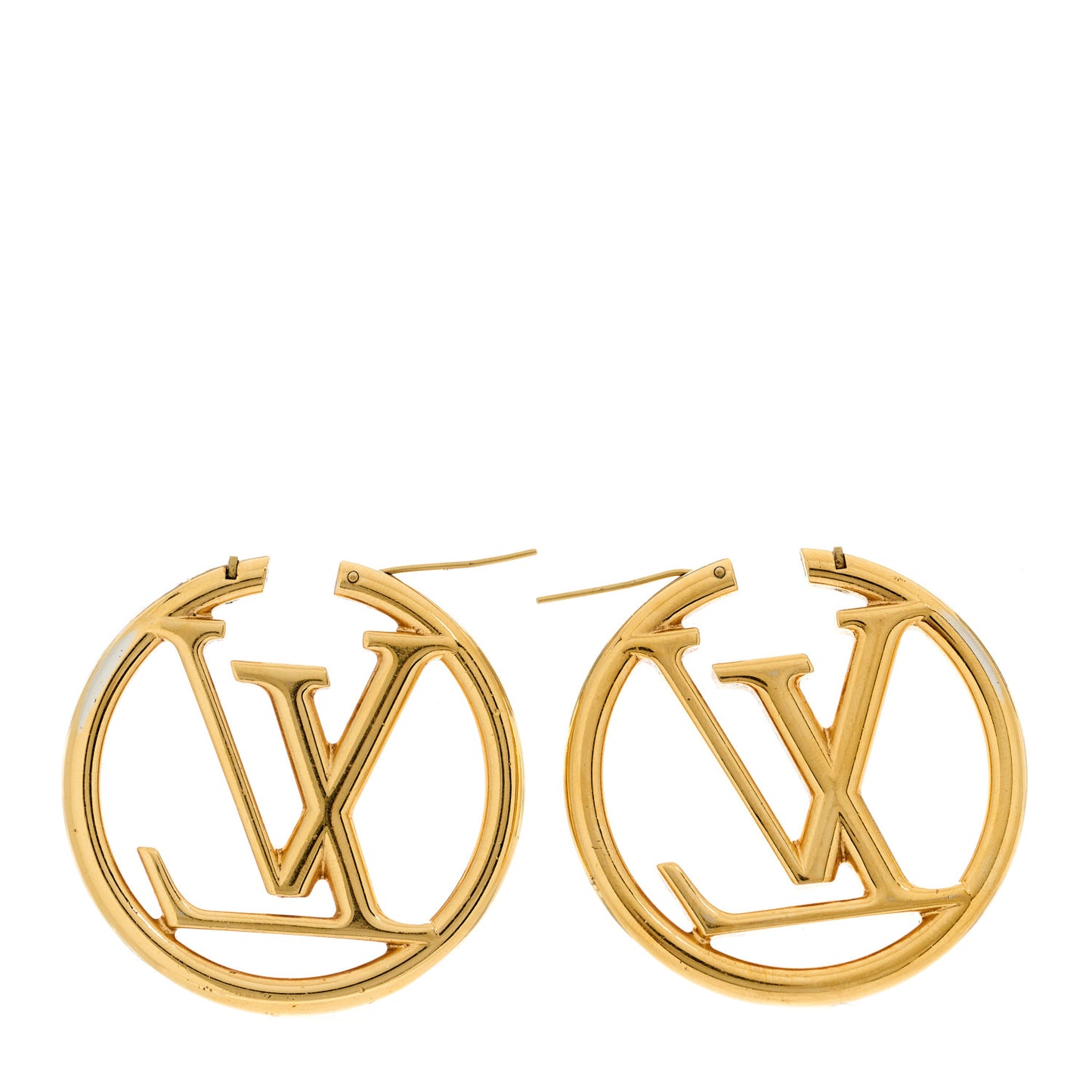 Metal Louise Hoop Earrings Gold