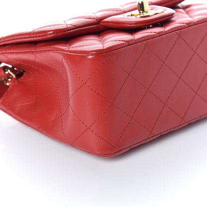 Chanel Lambskin Quilted Mini Square Flap Red 5 of 10