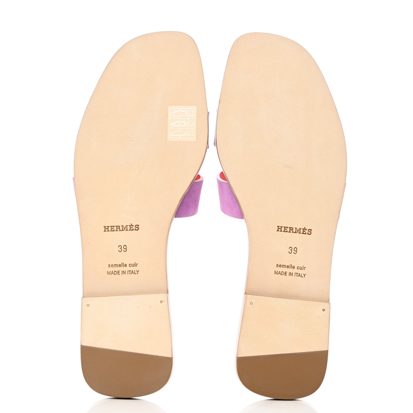 Suede Goatskin Oran Sandals 39 Violet Parme