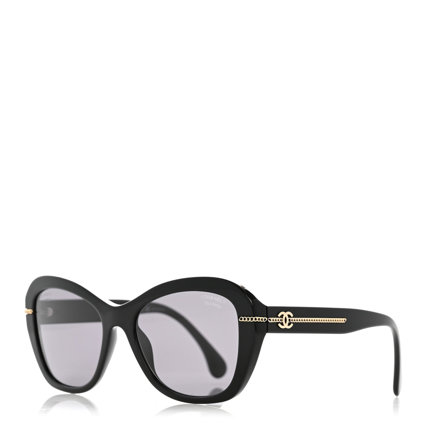 Acetate Polarized CC Butterfly Sunglasses 5510 Black